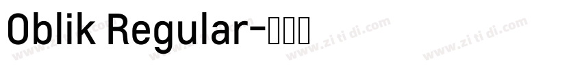 Oblik Regular字体转换